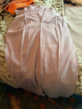 Light Lavender Wide-Leg Trousers